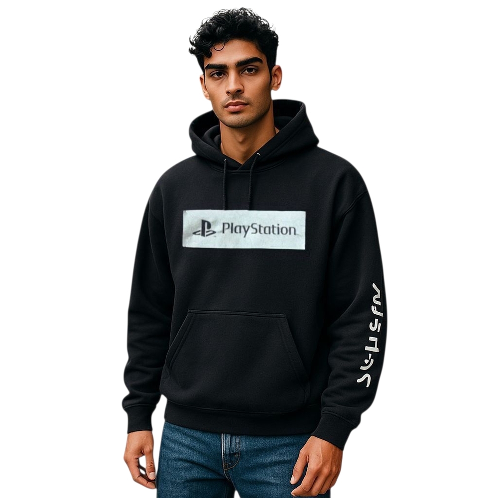 H&M x PlayStation Hoodie M/L — Black, Bold & Gamer-Approved